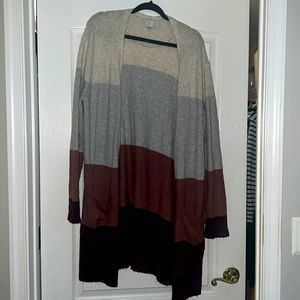Long multi block colored sweater